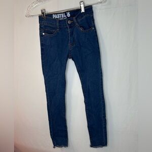 Pastels Kids Blue Jeans Denim Straight Legs Frayed legs-Hem Size 12